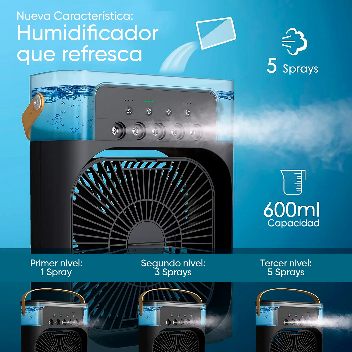 Dile adiós al Calor con el Ventilador Aire Acondicionado Portátil